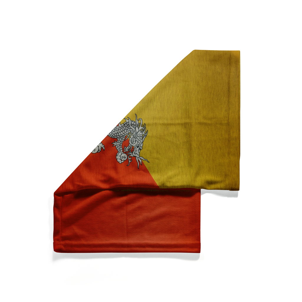Cubrecuellos con bandera de Bután - Mascarilla transpirable para cuello y cara