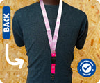 Pink Butterfly Lanyard