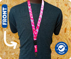 Pink Butterfly Lanyard