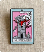 The Patriarchy Tarot Card Enamel Lapel Pin Badge