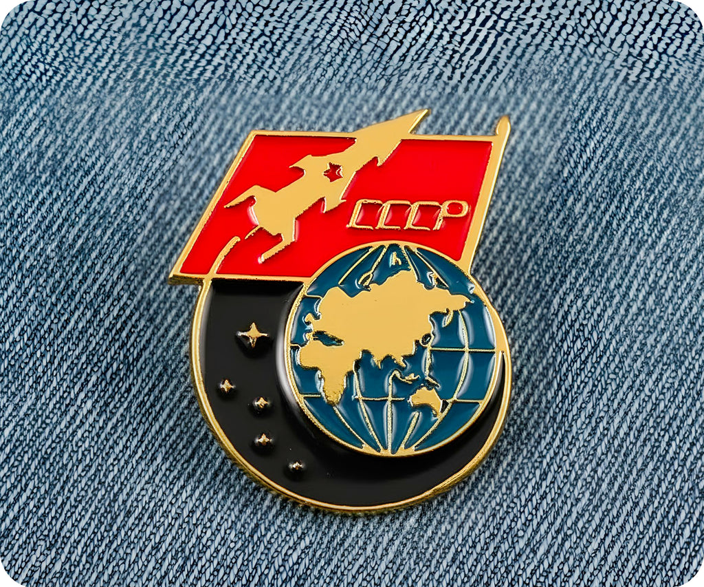 CCCP Rocket & Globe Space Pin Badge