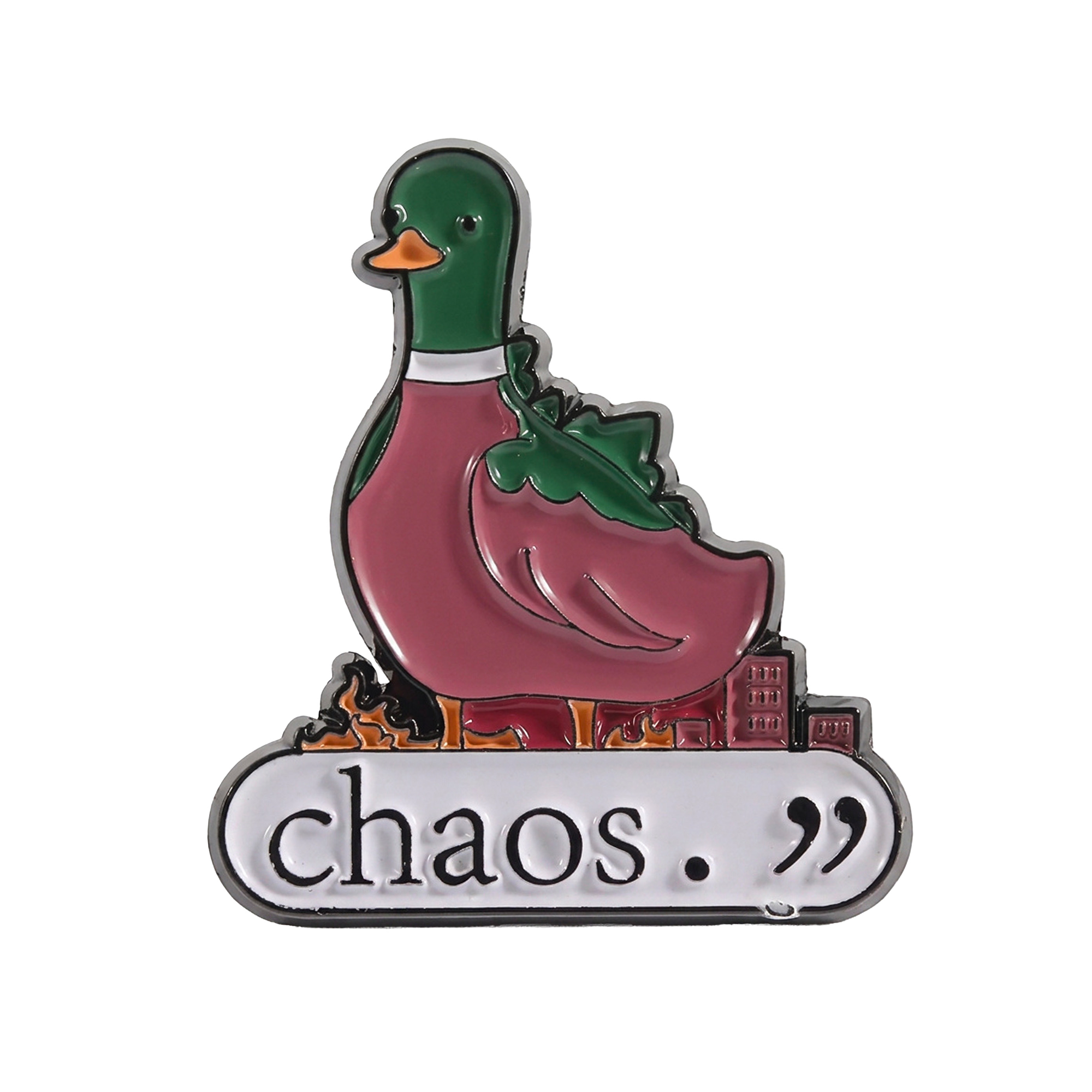 Chaos Duck Enamel Lapel Pin Badge Main image