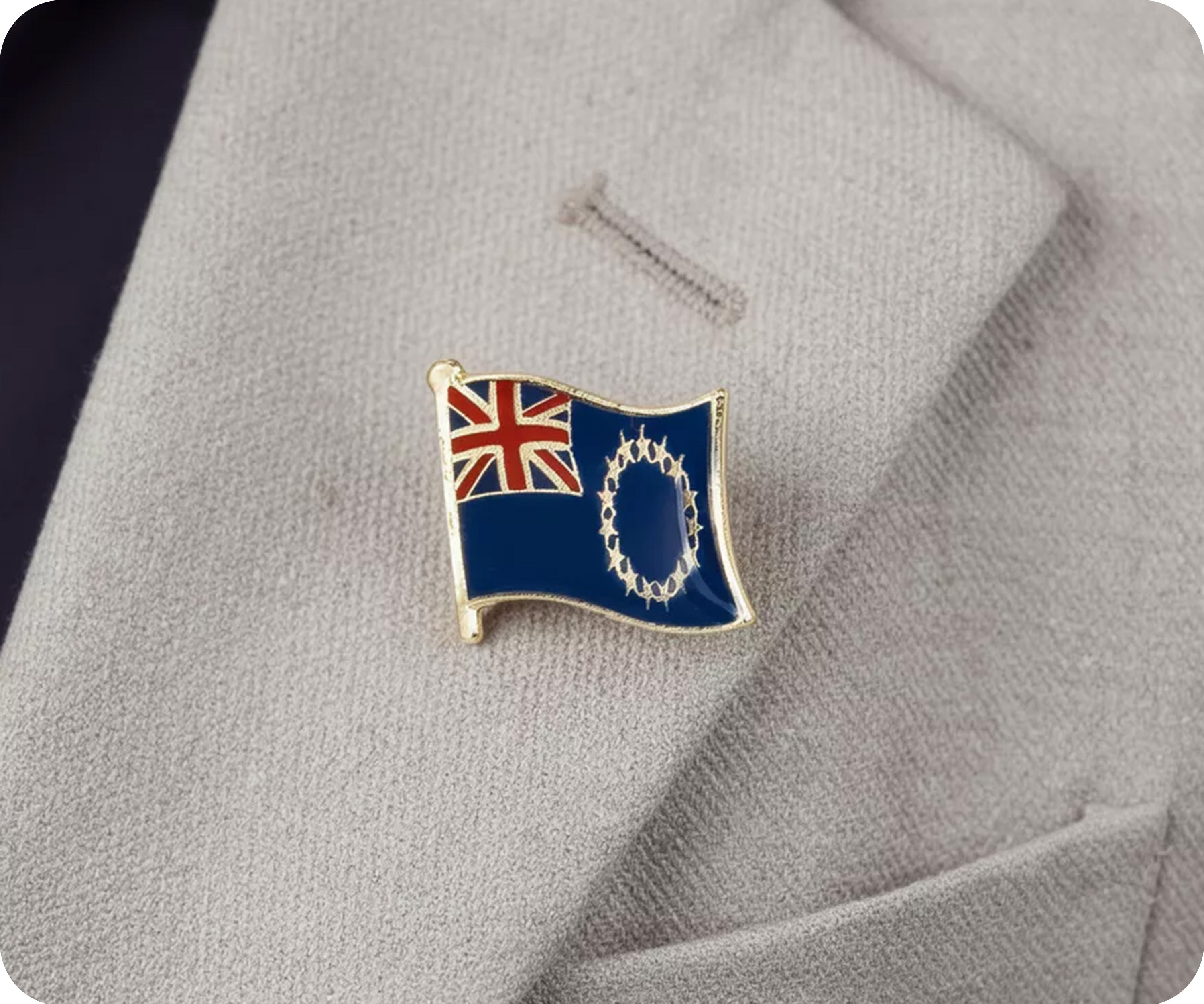 Cook Islands Pacific Flag Pin Badge