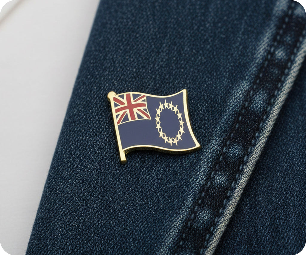 Cook Islands Pacific Flag Pin Badge