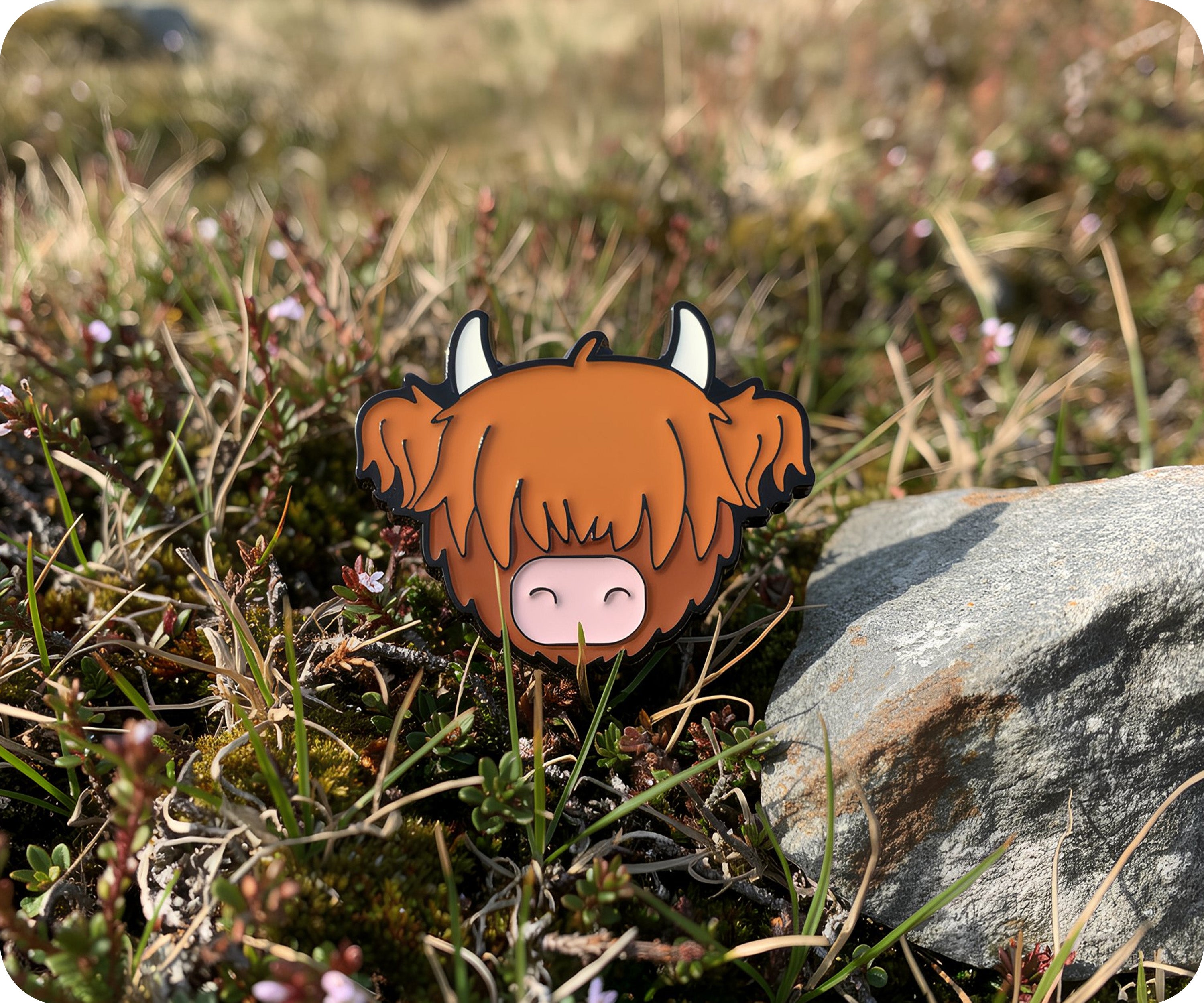 Highland Cow Scotland Scottish Pin Badge