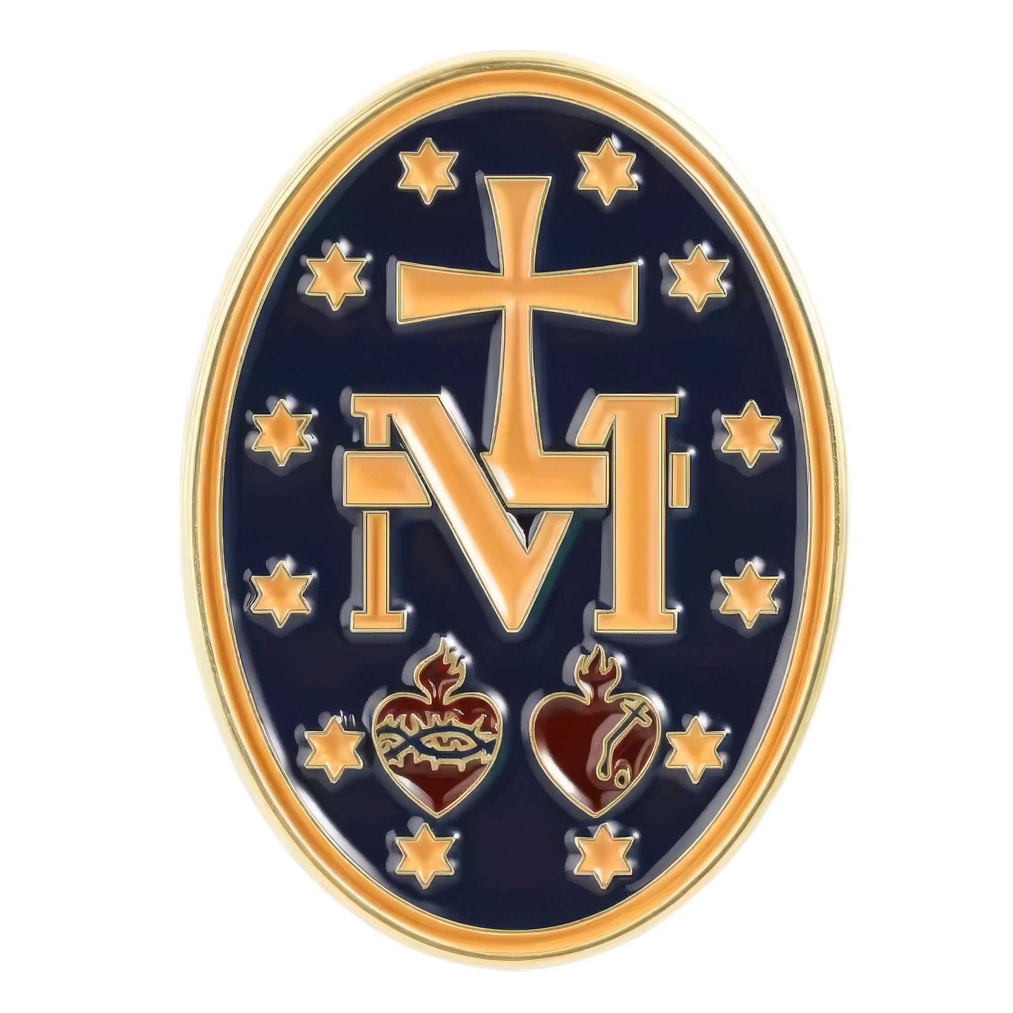 Miraculous Medal Enamel Lapel Pin Badge
