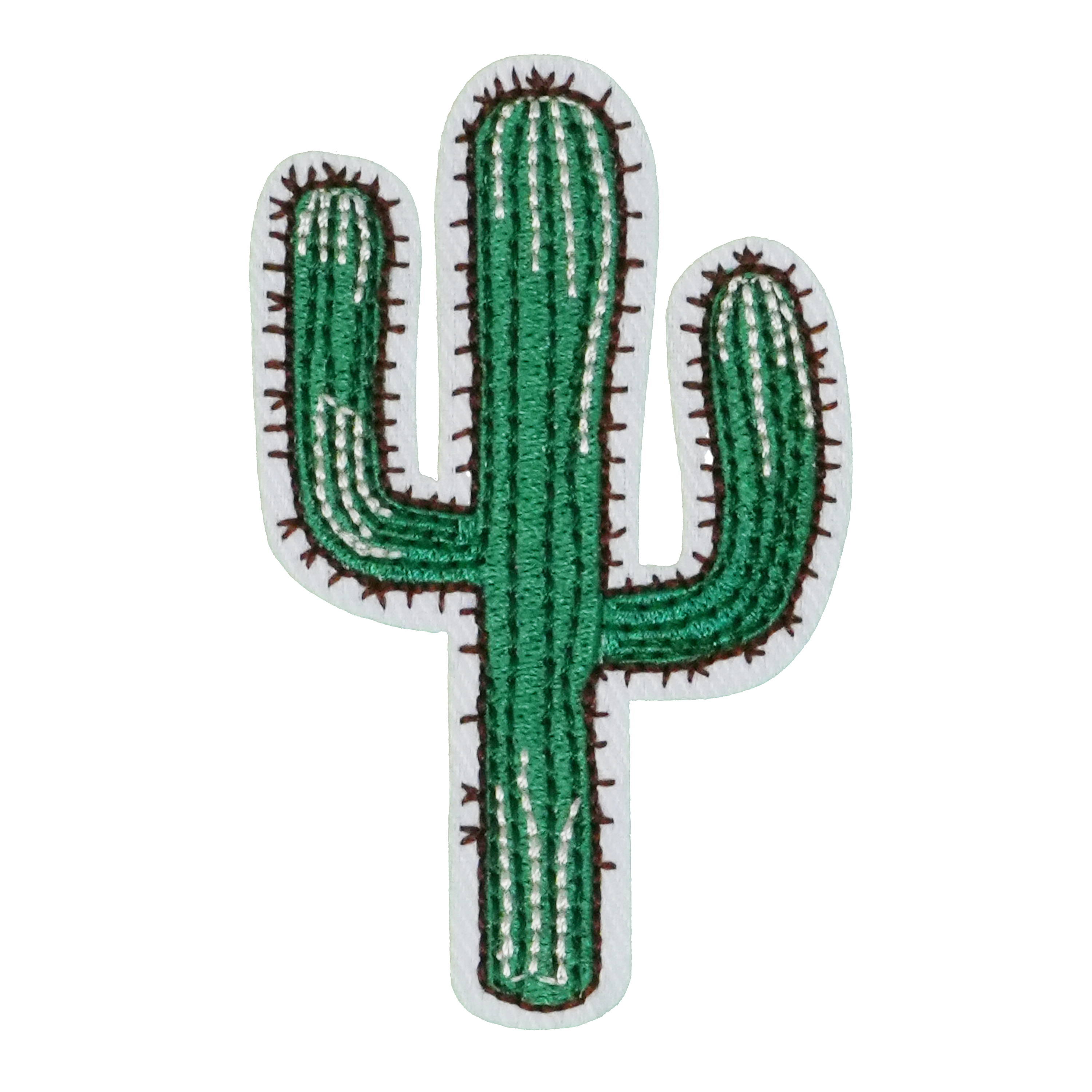 Cactus 2 Arm Wild West Patch Iron On (8 x 5cm) Main image