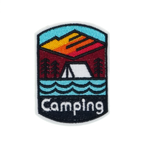 Camping Travel Patch Iron On (6.5 x 4.5cm)
