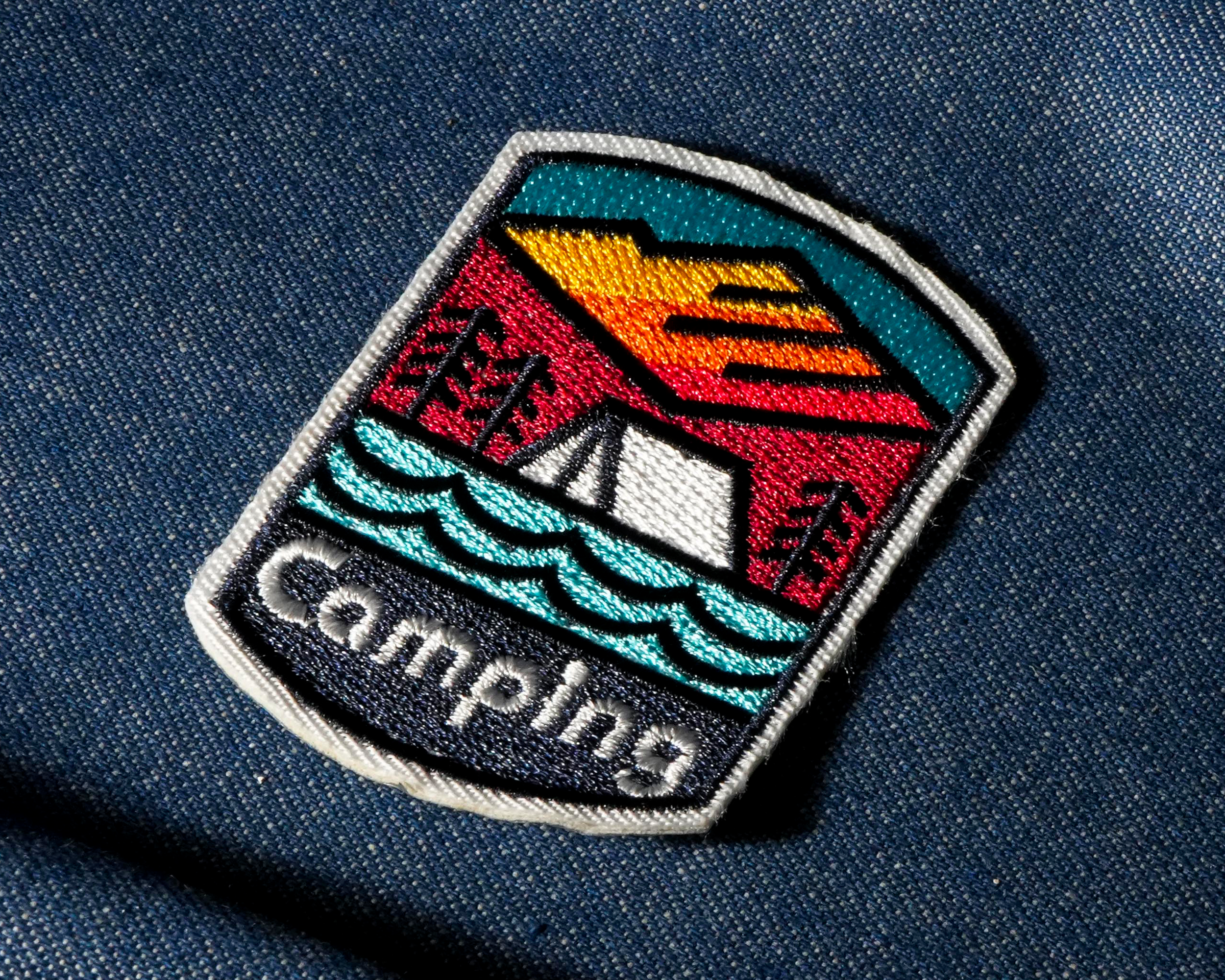 Camping Travel Patch Iron On (6.5 x 4.5cm) Secondary image