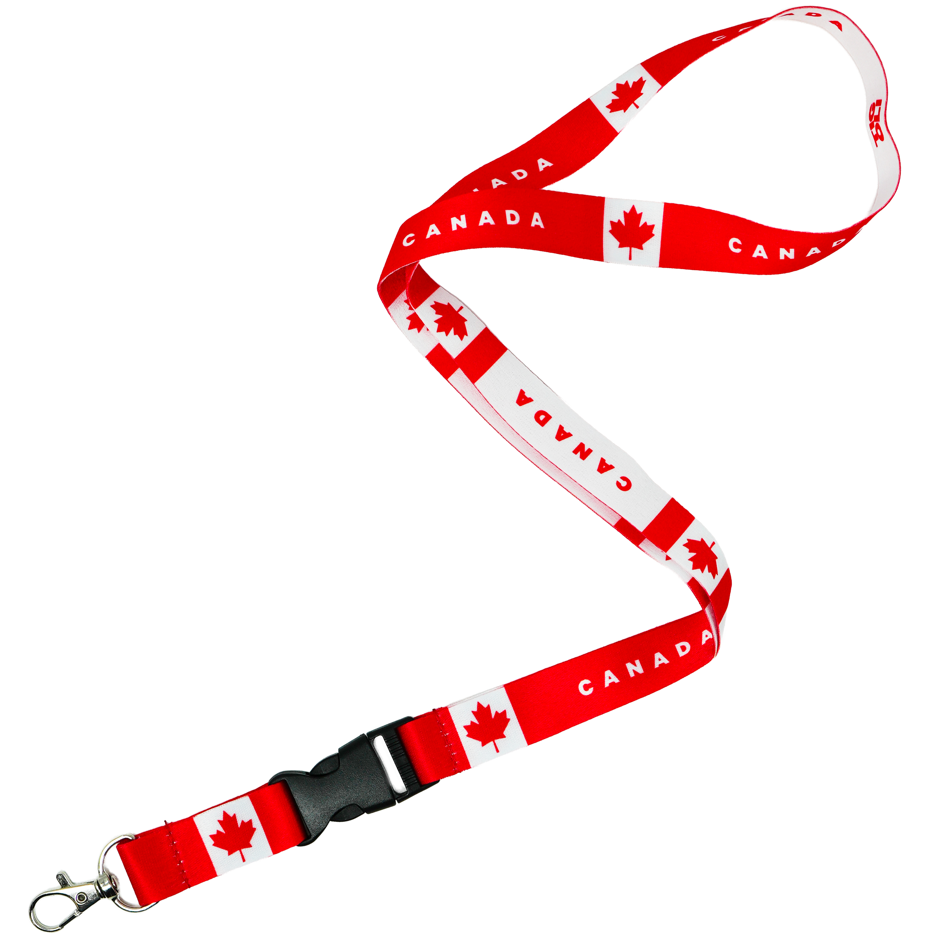 Canada Flag Lanyard – Red & White Maple Leaf Neck Strap Main image