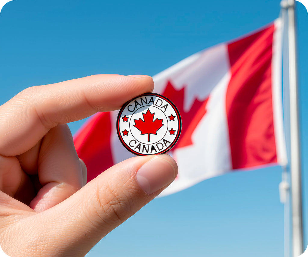 Canadian Maple Leaf Pin Badge