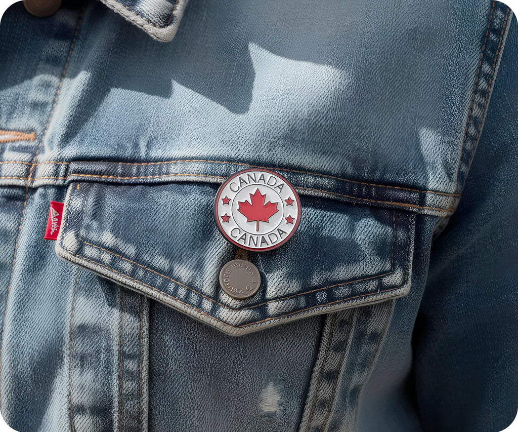 Canadian Maple Leaf Pin Badge