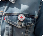 Canadian Maple Leaf Pin Badge