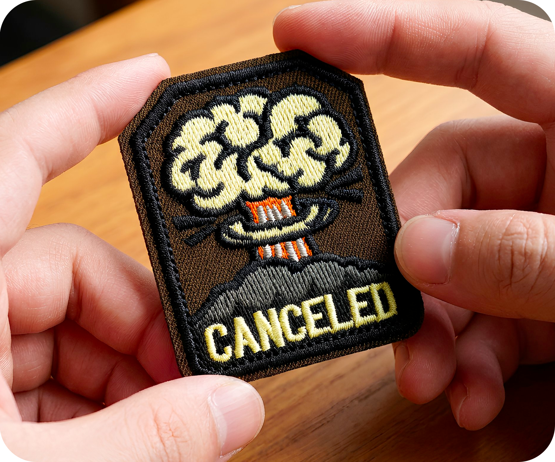 Canceled Nuclear Explosion Fall Out Iron On Patch (5.6 x 6.8cm) Secondary image
