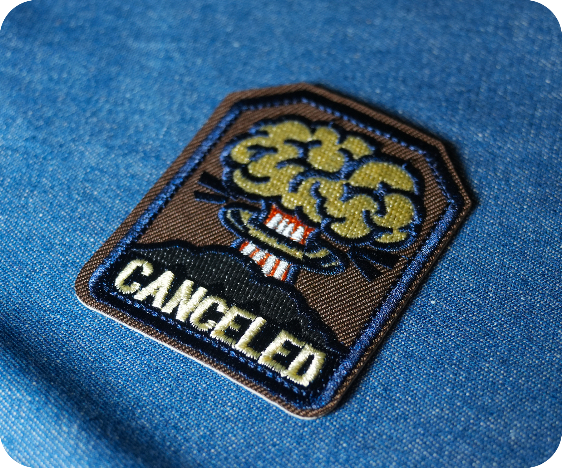 Canceled Nuclear Explosion Fall Out Iron On Patch (5.6 x 6.8cm)