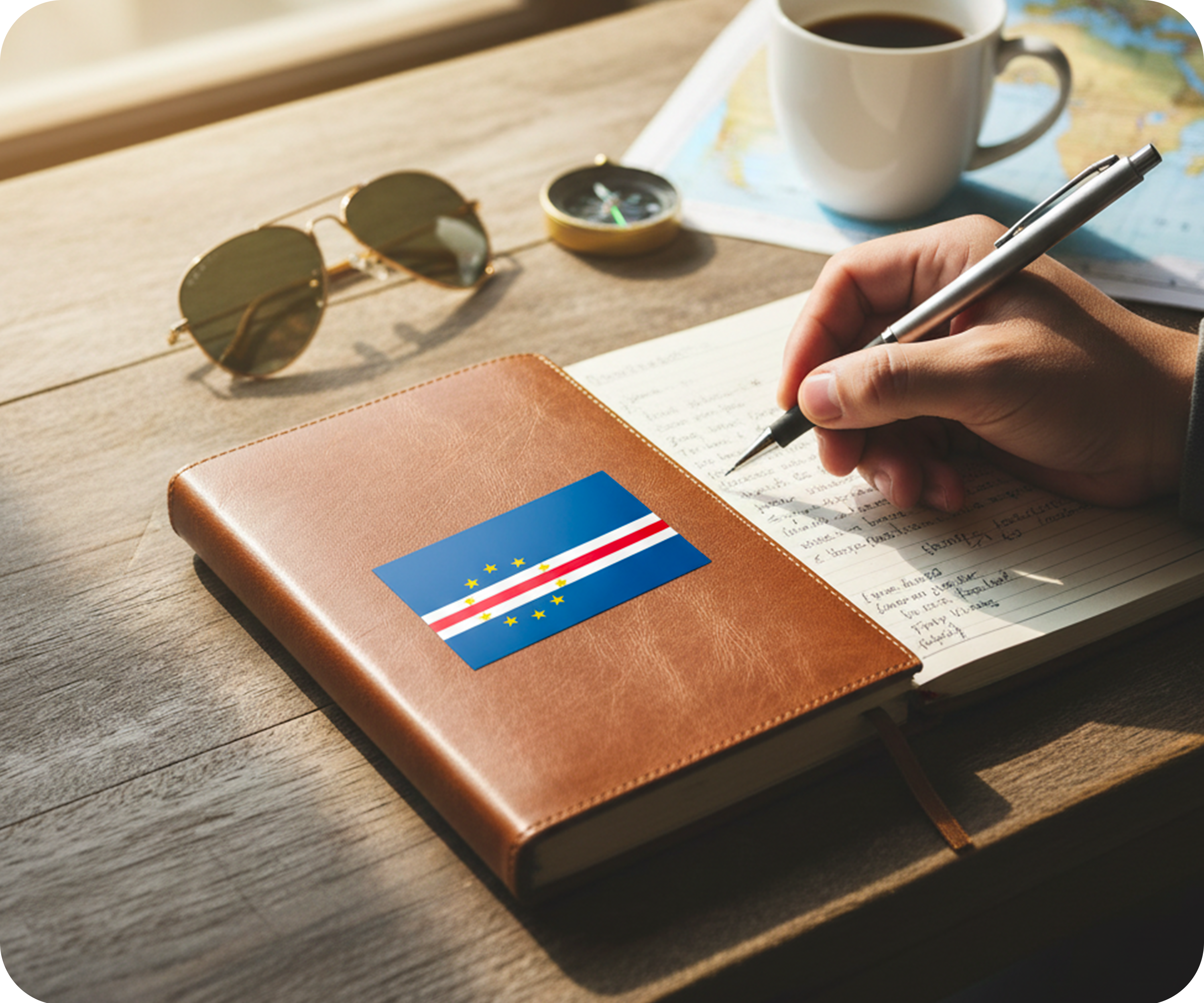 20 X Cape Verde Flag Stickers Secondary image