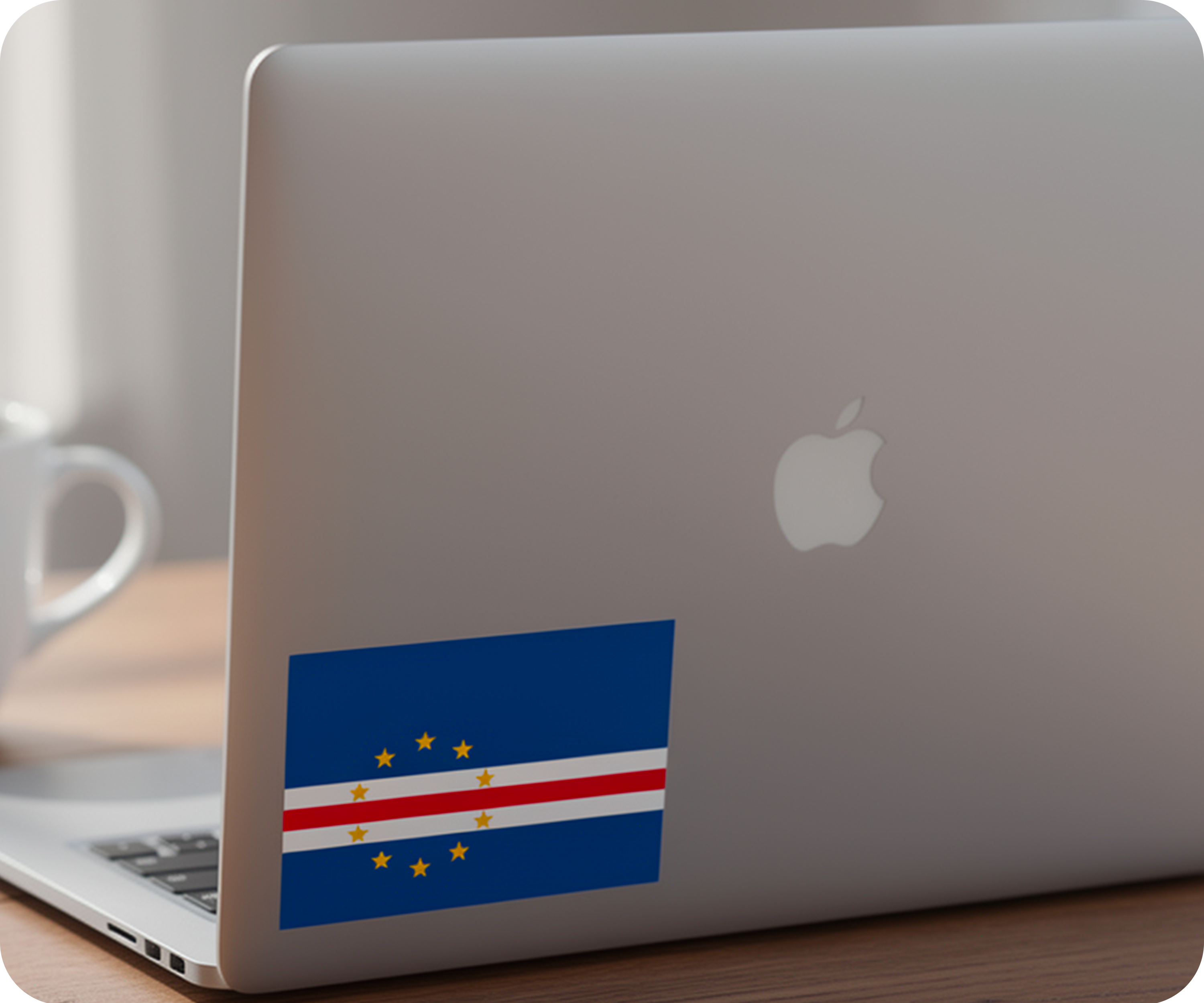 20 X Cape Verde Flag Stickers
