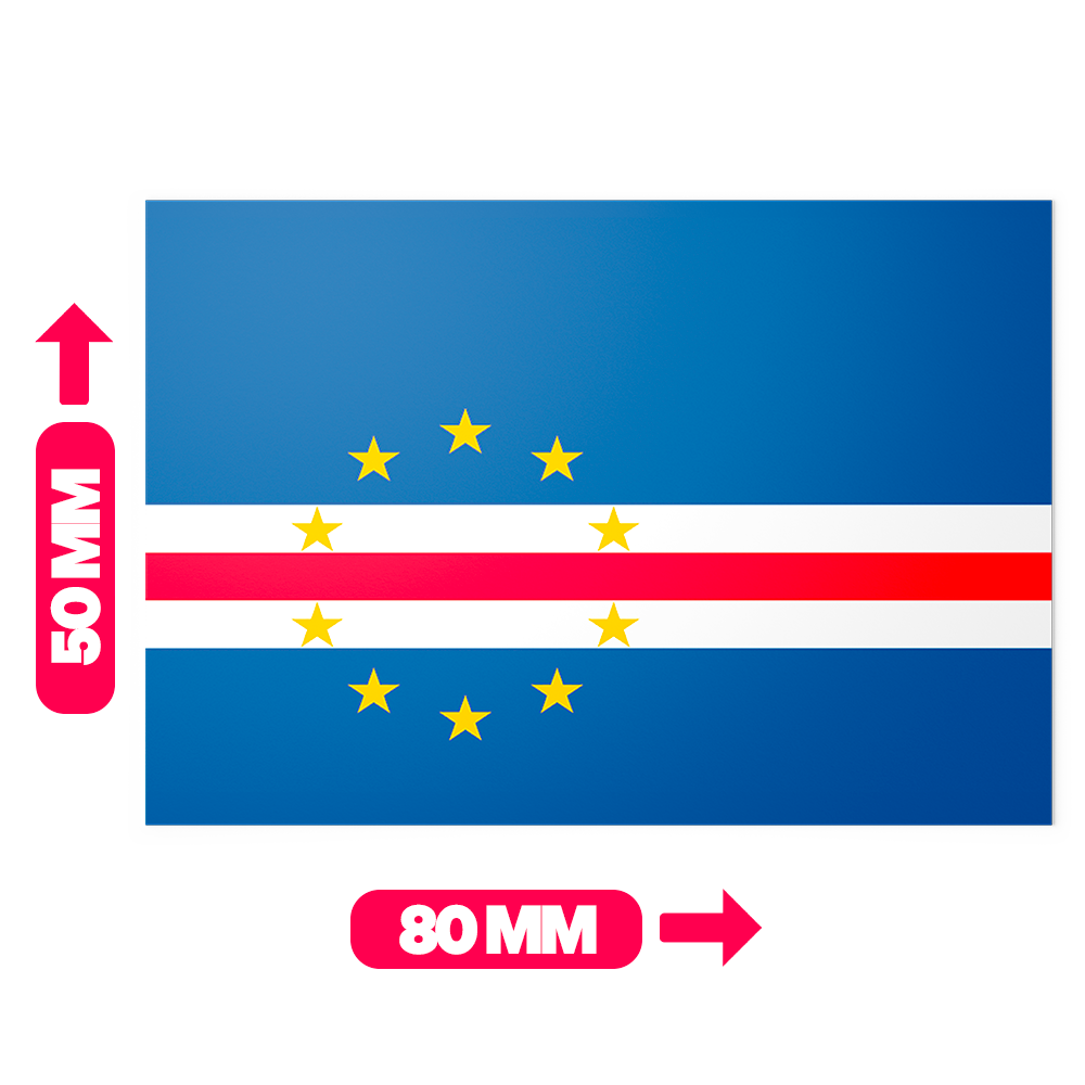 20 X Cape Verde Flag Stickers