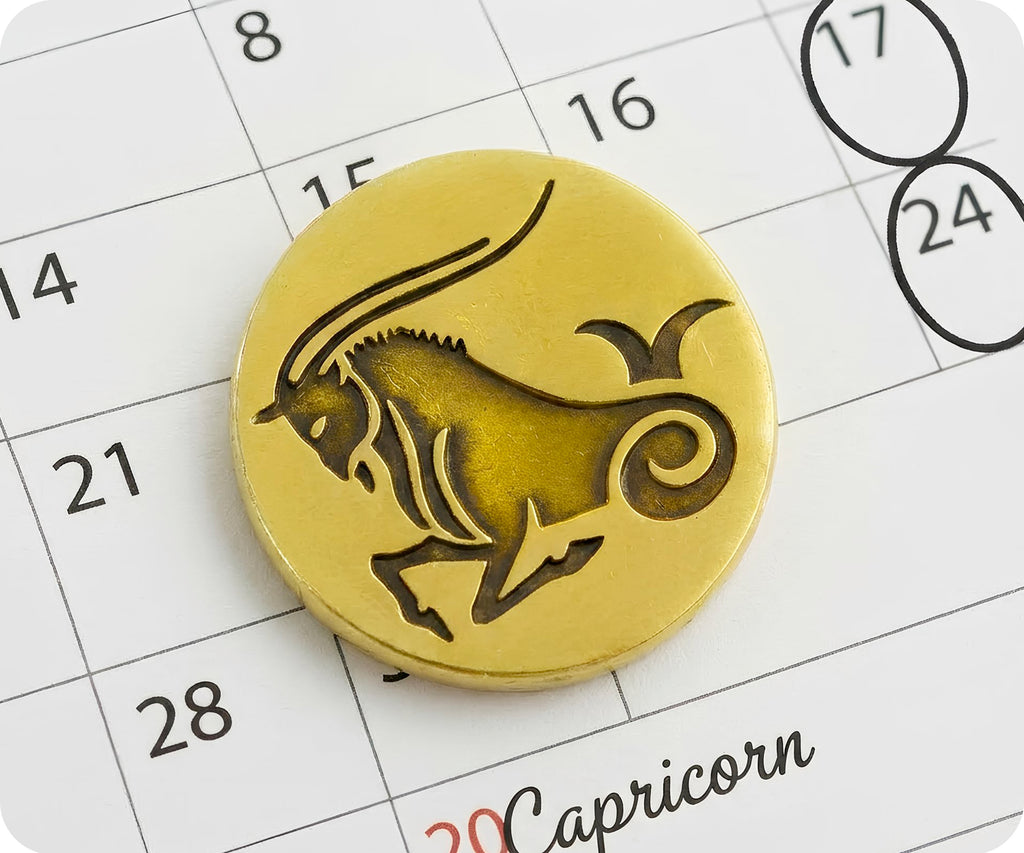 Capricorn Zodiac Sign Pin Badge