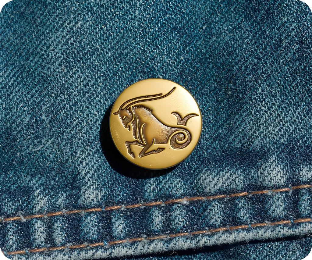 Capricorn Zodiac Sign Pin Badge