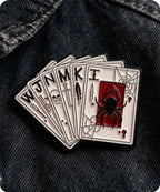 Gothic Playing Cards Enamel Pin Badge