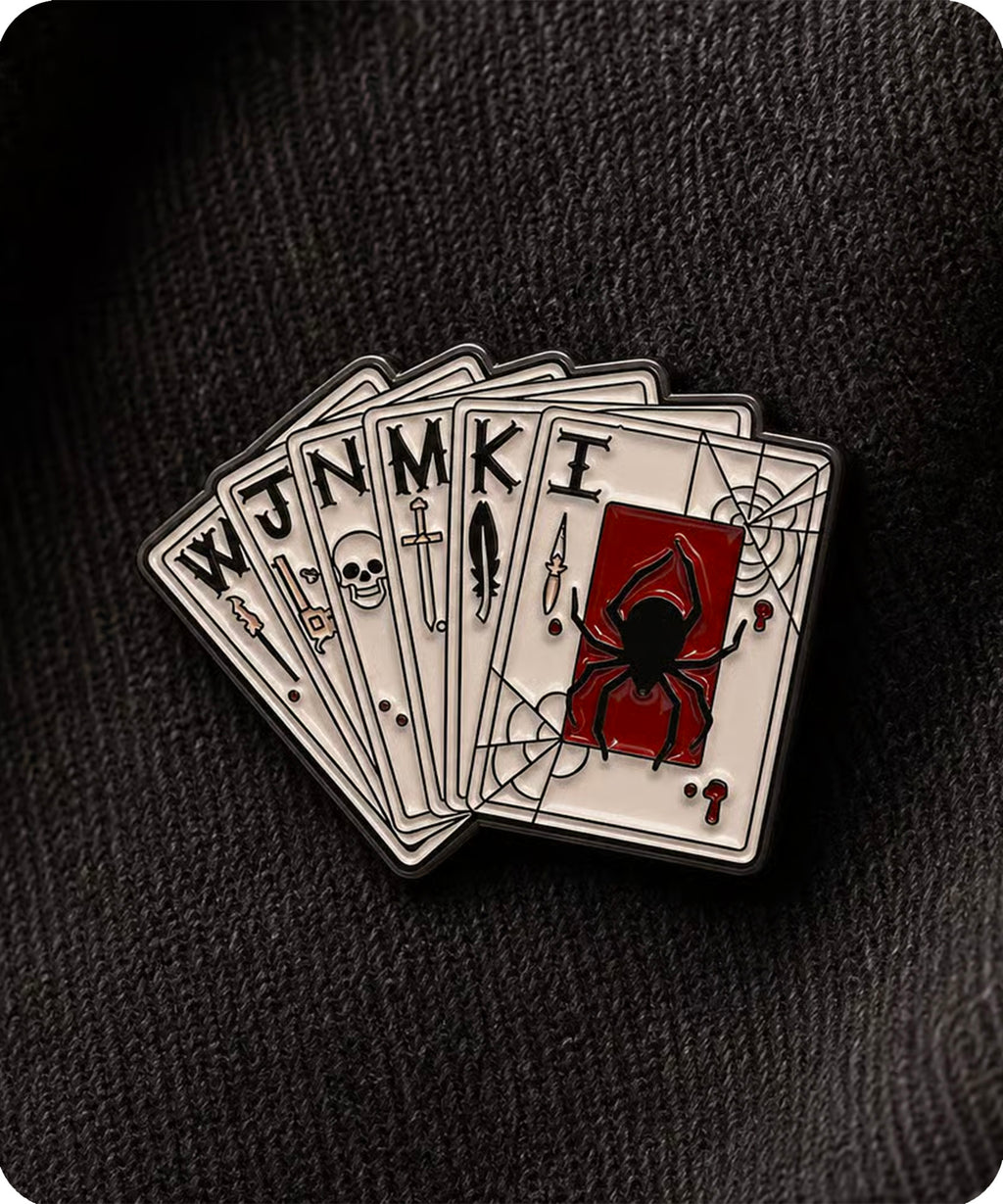 Gothic Playing Cards Enamel Pin Badge