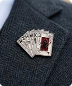 Gothic Playing Cards Enamel Pin Badge