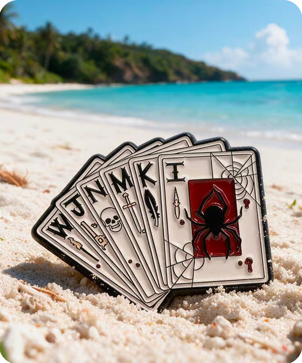 Gothic Playing Cards Enamel Pin Badge