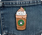 Catpuccino Cat Coffee Pin Badge