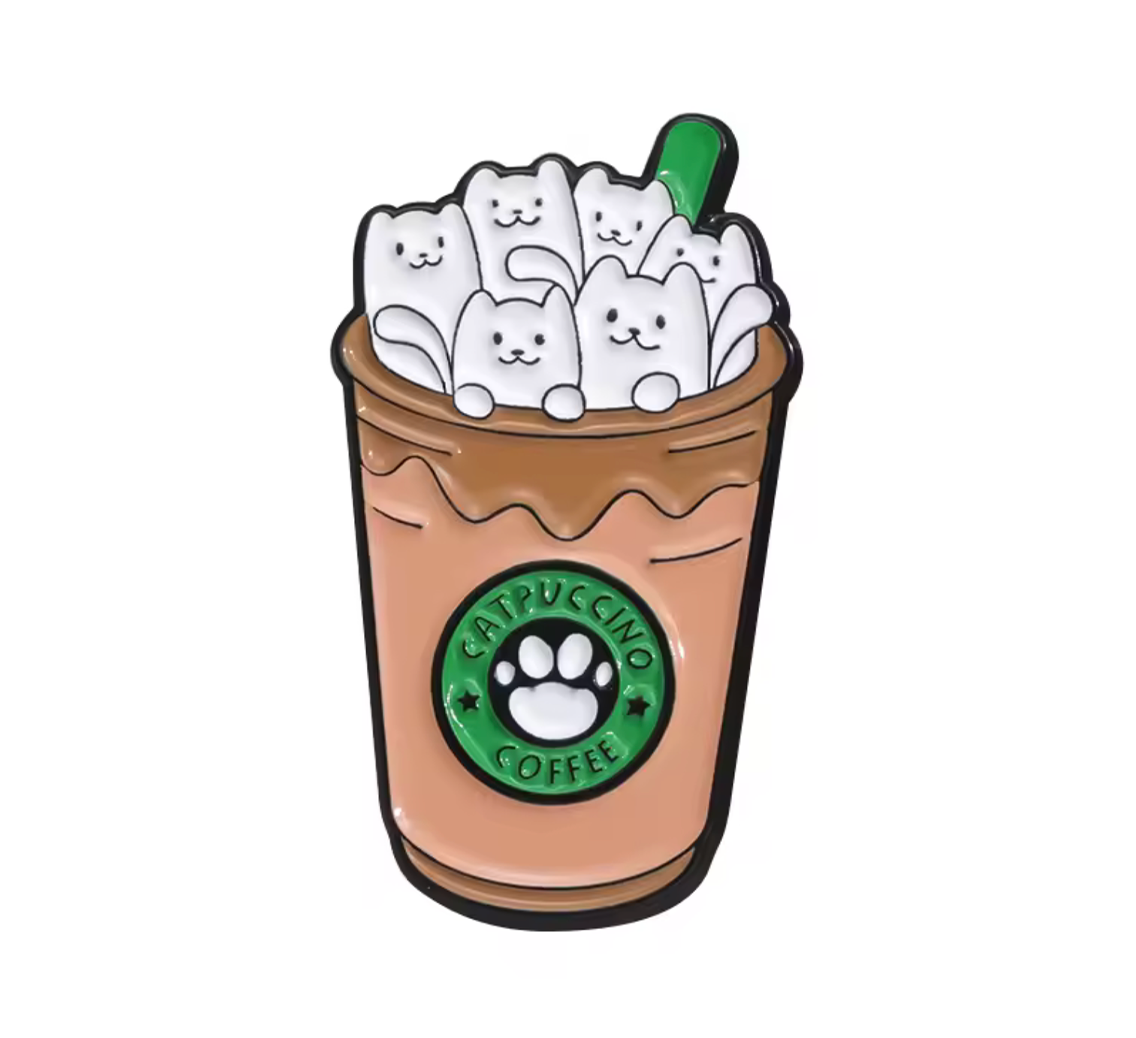 Insignia de pin de café Gatitos Catpuccino Imagen principal del producto