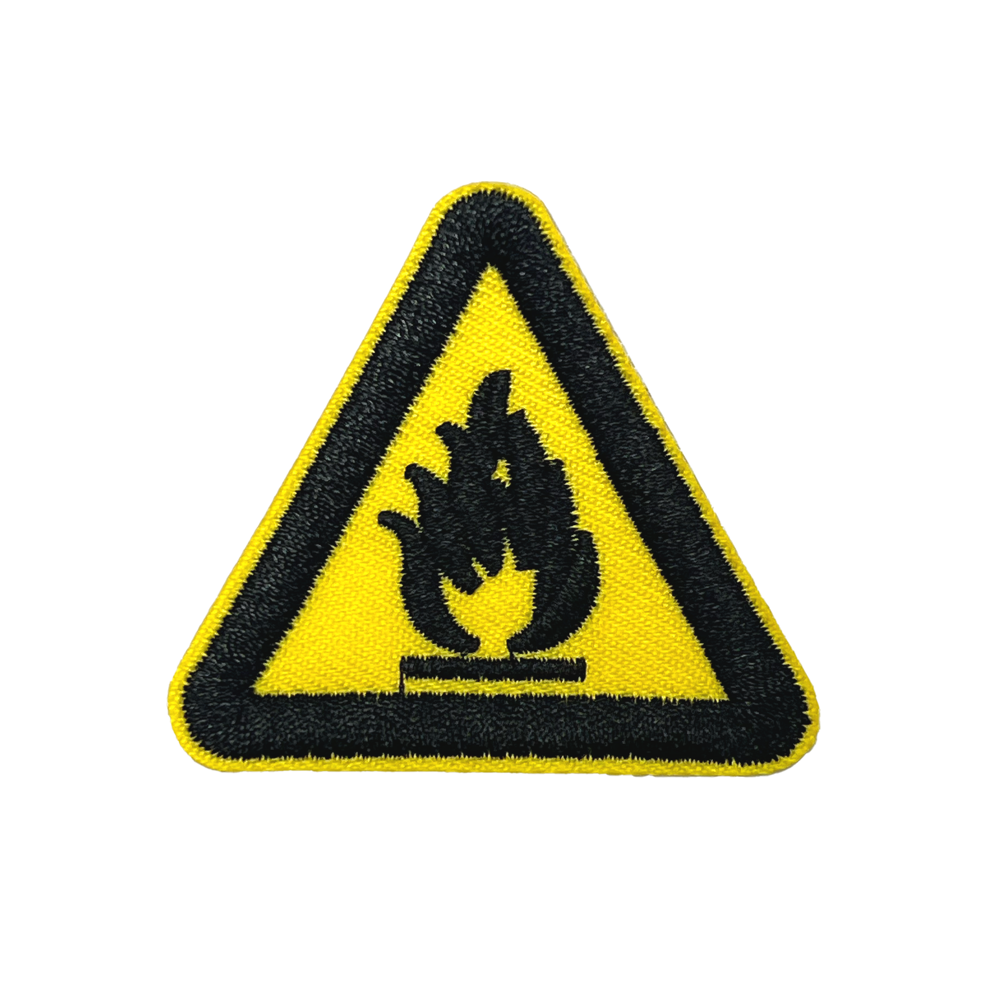 Fire Triangle Hazard Embroidery Patch (5cm) Main image