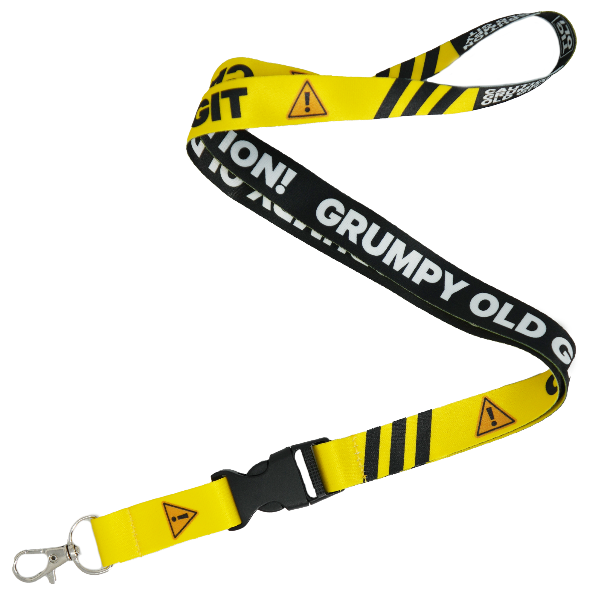 Grumpy Old Git Caution Funny Lanyard Main image