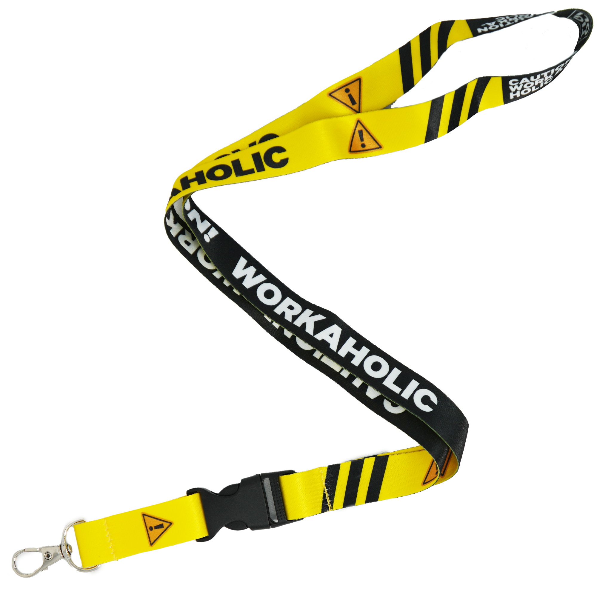 Workaholic Caution! Funny Lanyard Main image
