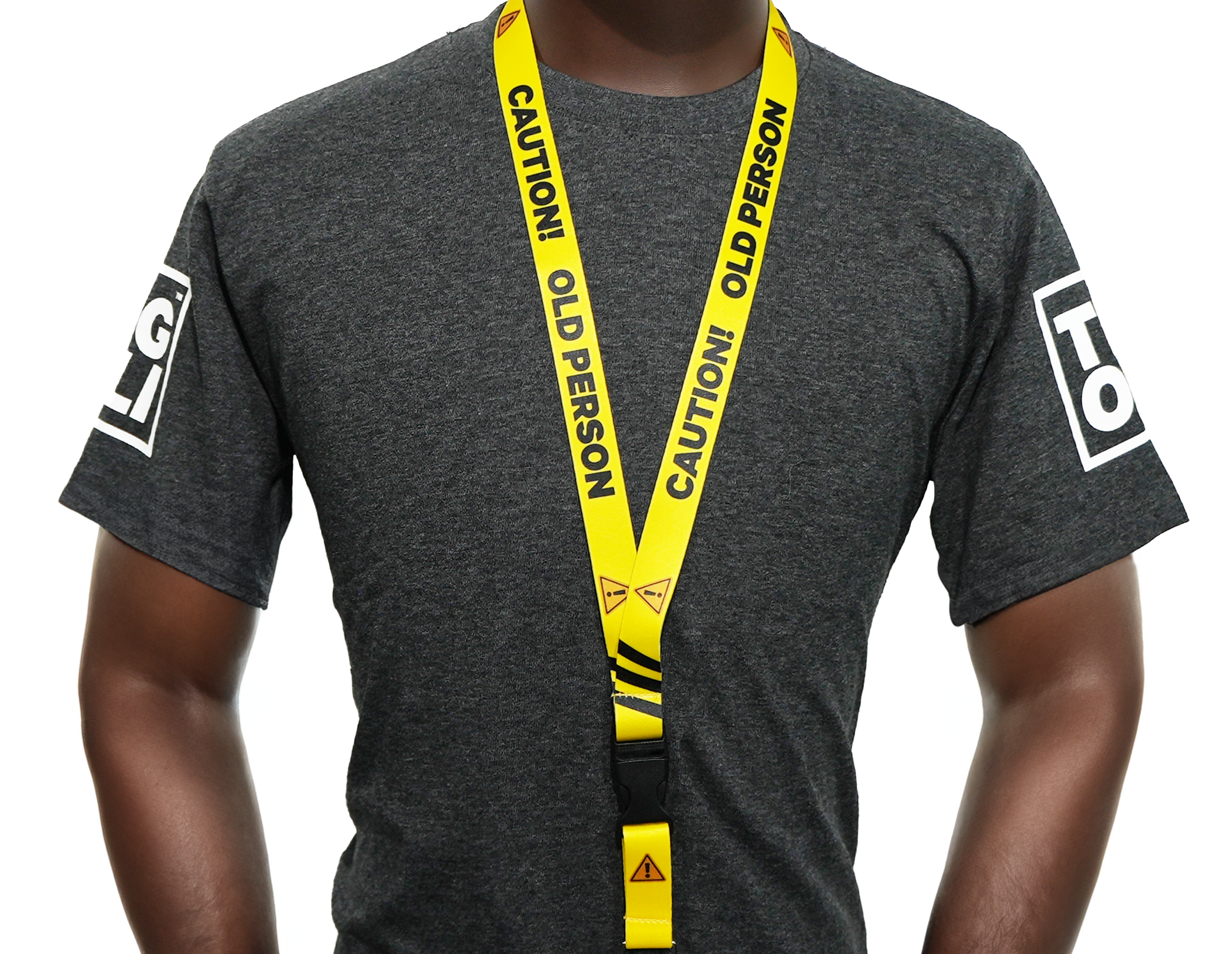 Old Person Caution Funny Lanyard Secondary image