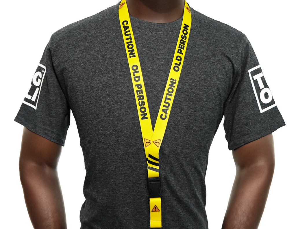 Lanyard divertido: precaución, persona mayor