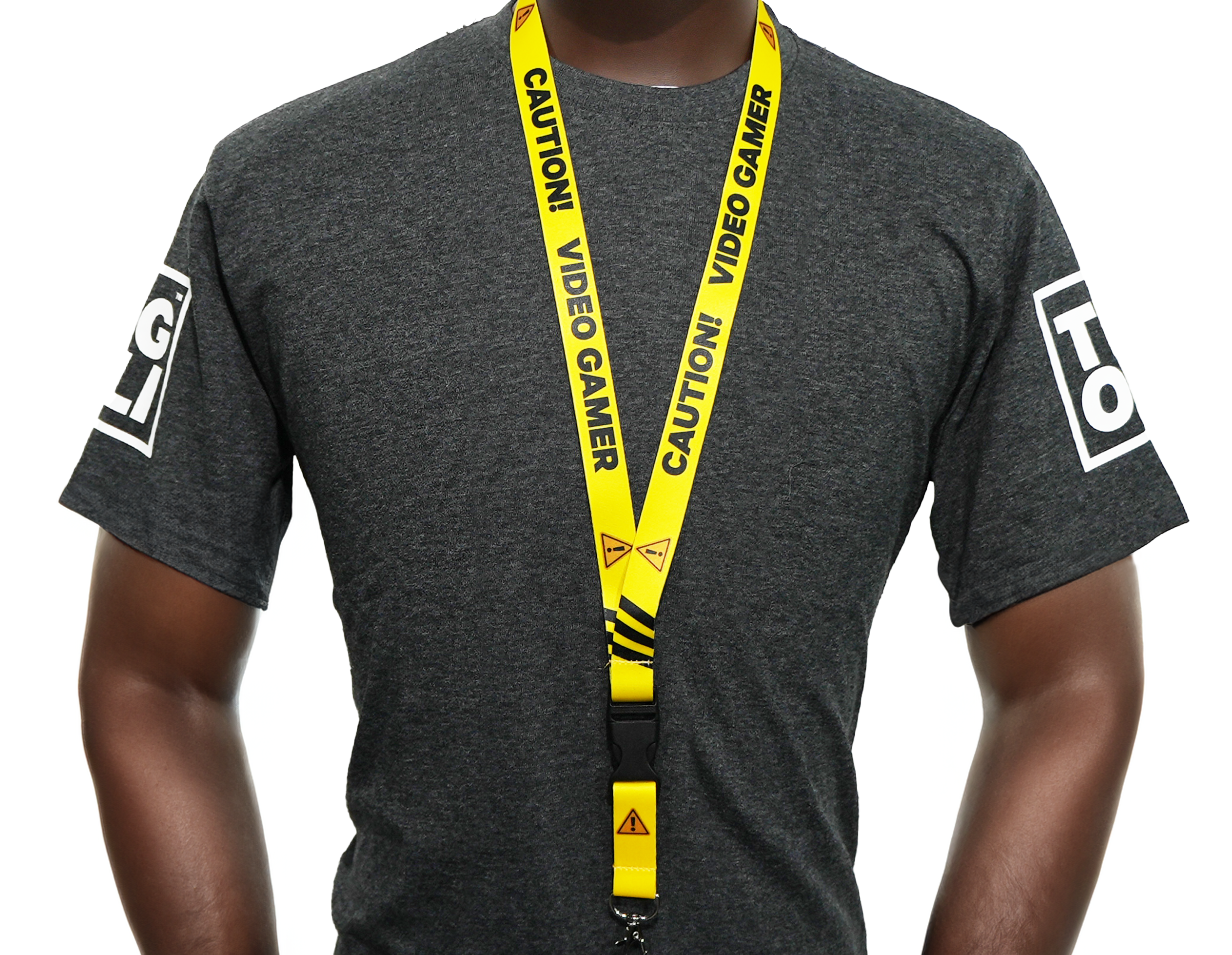 Video Gamer Caution! Funny Lanyard Secondary image
