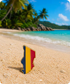 Chad Map Flag Enamel Pin Badge