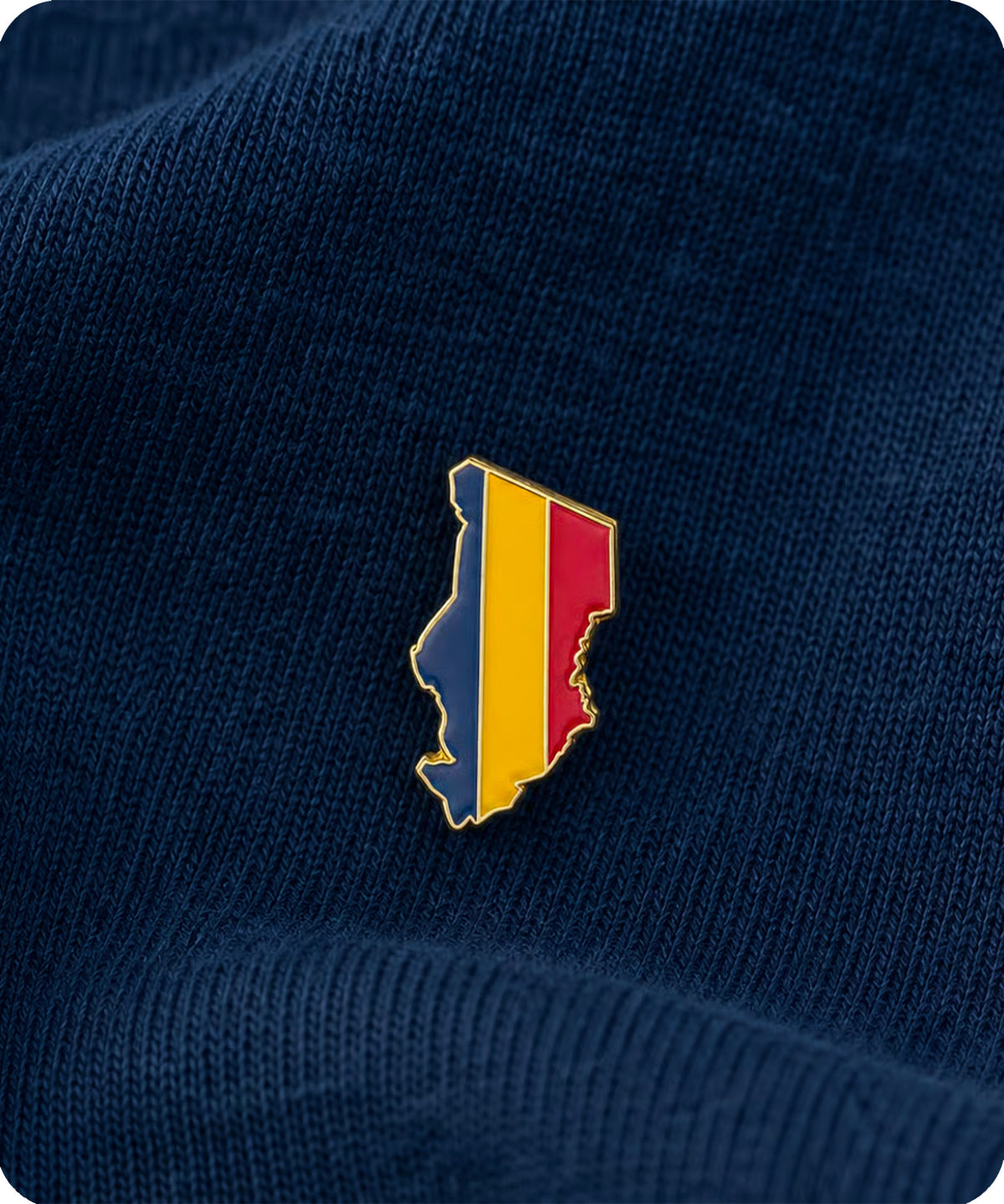 Chad Map Flag Enamel Pin Badge