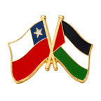 Chile Palestine Friendship Enamel Lapel Pin Badge