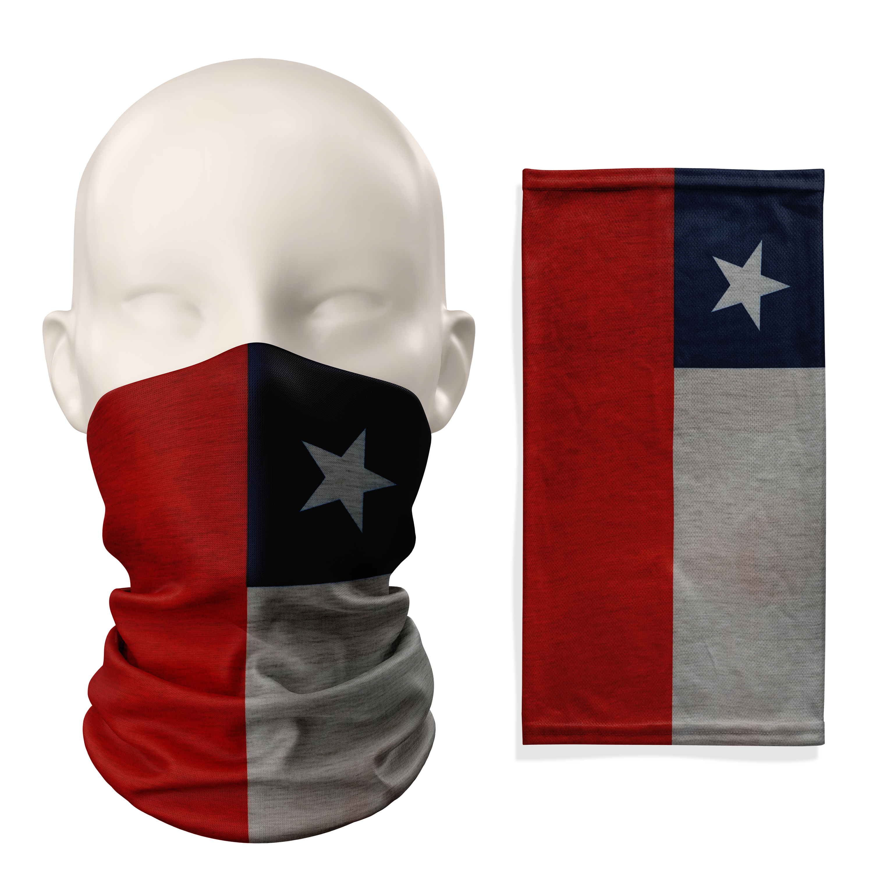 Chile Flag Snood  – Breathable Mask Neck Gaiter Face Covering Main image