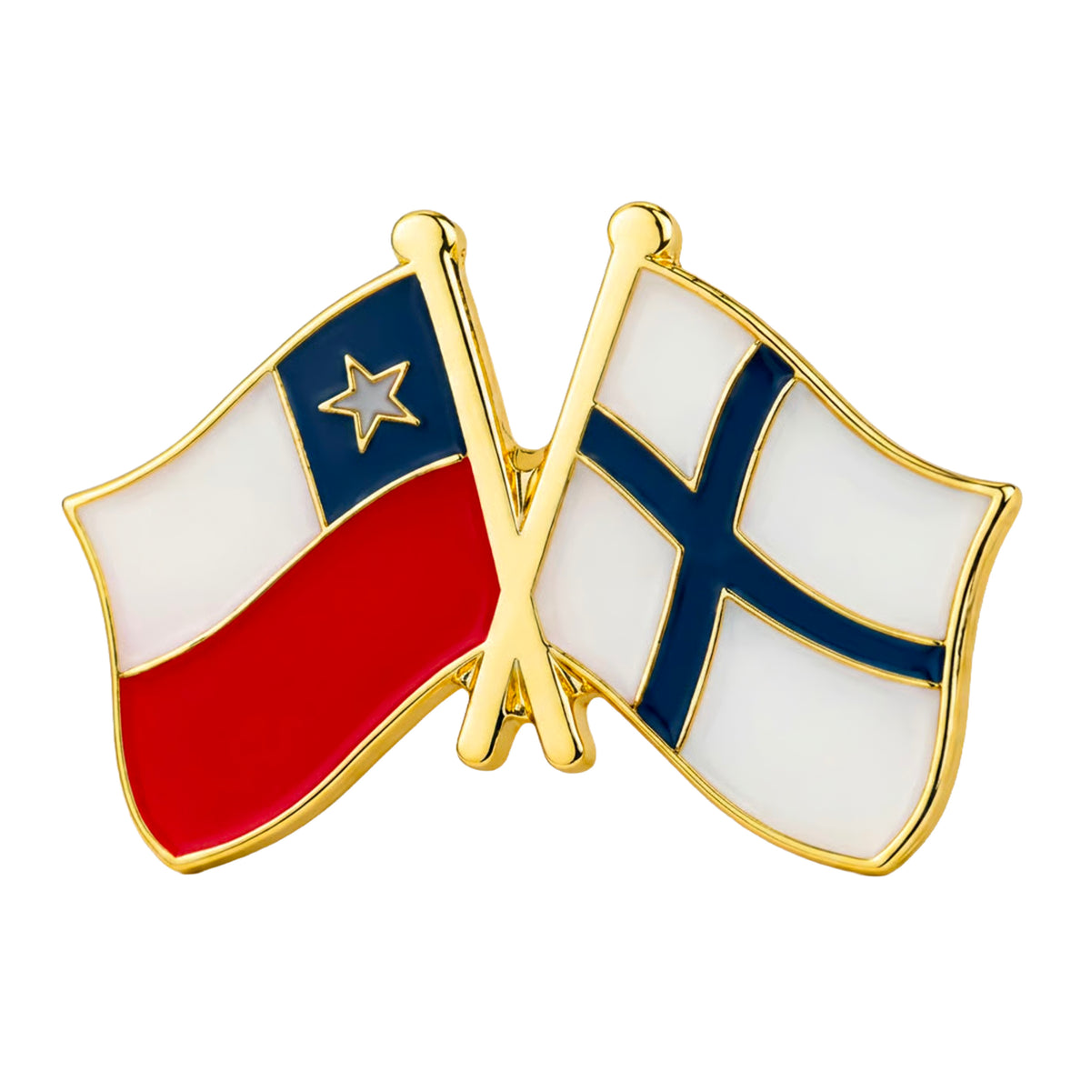 Chile & Finland Friendship Pin Badge