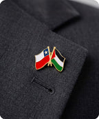 Chile Palestine Friendship Enamel Lapel Pin Badge