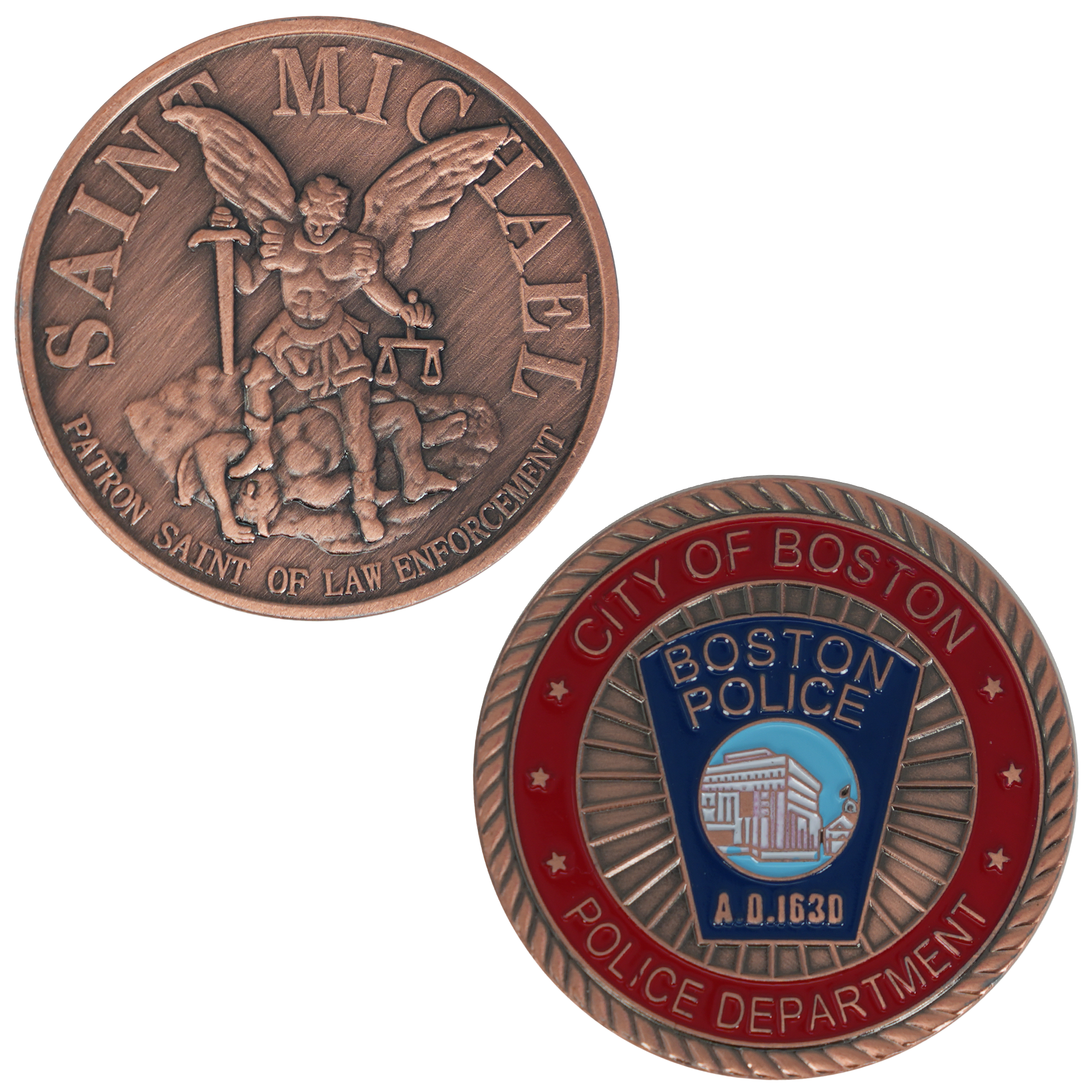 Moneda Conmemorativa de la Policía de la Ciudad de Boston Imagen principal del producto