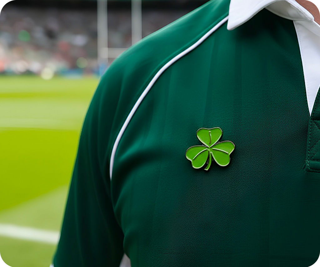 Irish Clover Pin Badge
