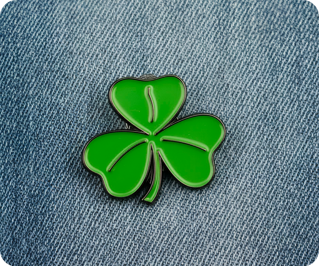 Irish Clover Pin Badge