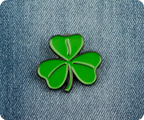 Irish Clover Pin Badge