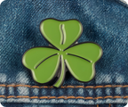 Irish Clover Pin Badge