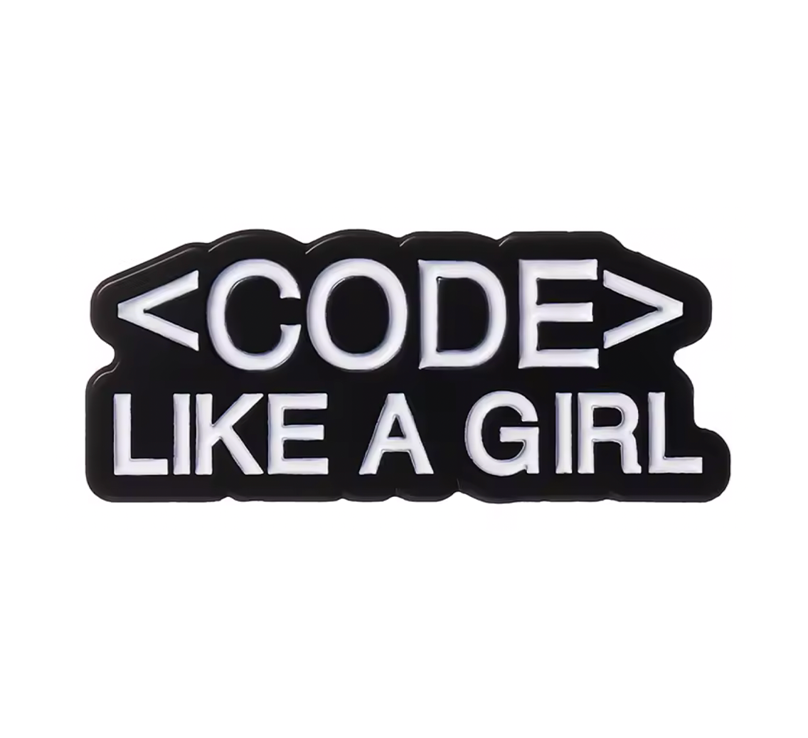 Pin "Code Like A Girl" Imagen principal del producto