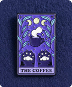 The Coffee Tarot Card Enamel Lapel Pin Badge