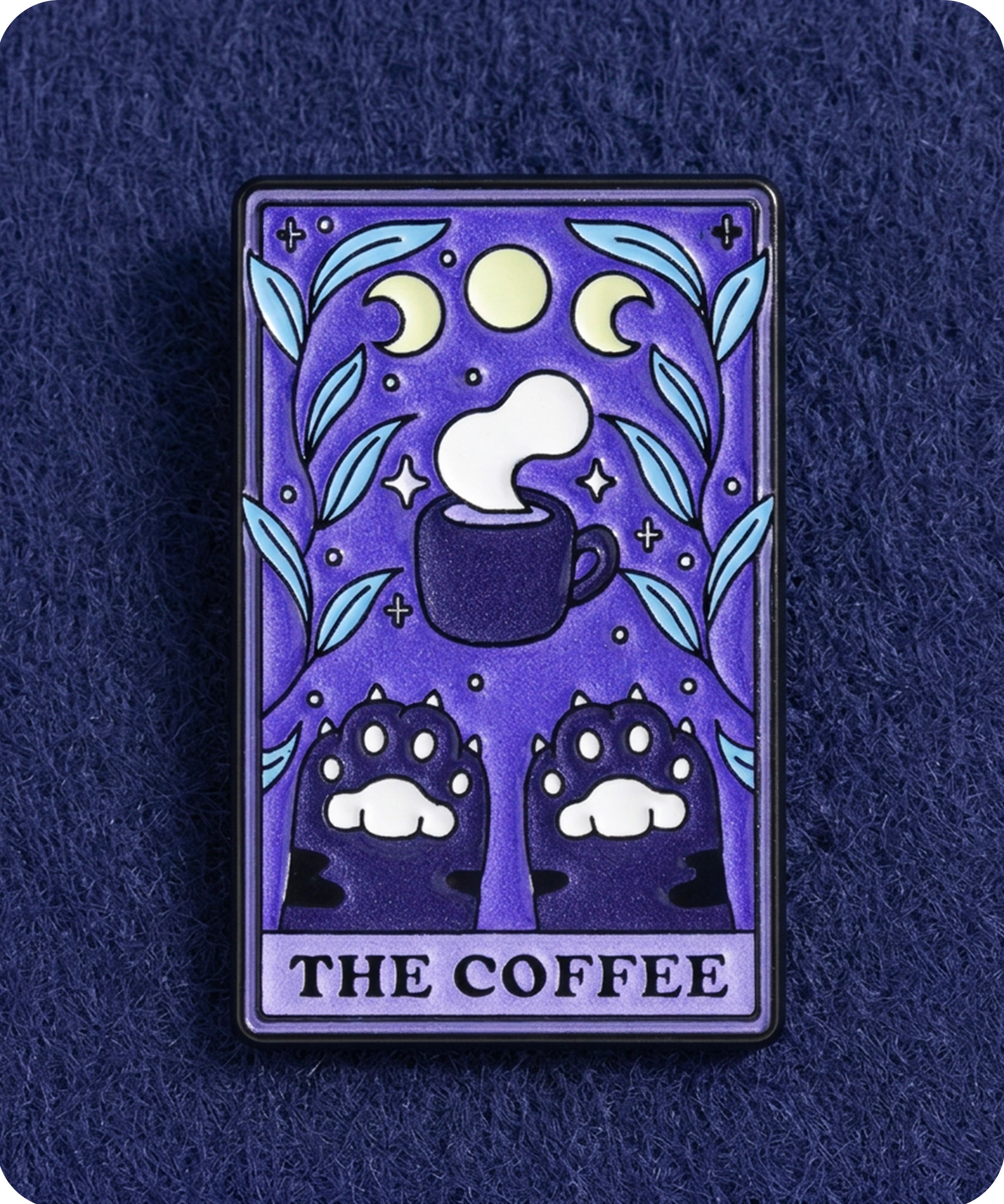 The Coffee Tarot Card Enamel Lapel Pin Badge